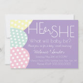 Easter He or She Baby Reveal Baby Shower Kaart (Voorkant)