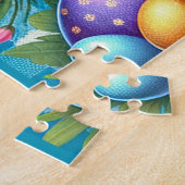 Easter Highland Cow Jigsaw Puzzle Legpuzzel (Zijkant)
