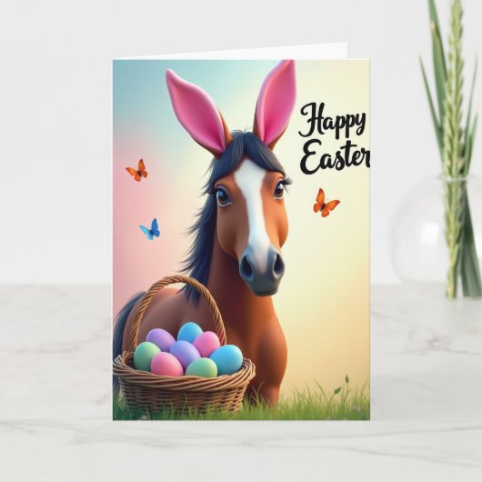 Easter Horse Celebration Card Kaart (Voorkant)