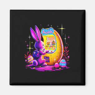 Easter Hunt Arcade - Bunny Gamer Retro 80s Stijl Magneet