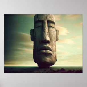 Easter Island beeld De Moai Poster