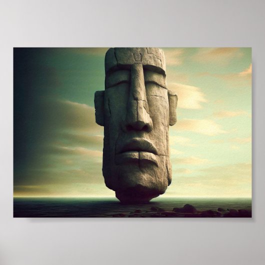 Easter Island beeld De Moai Poster (Voorkant)