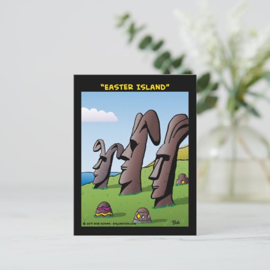 "Easter Island" Briefkaart (Staand voorkant)