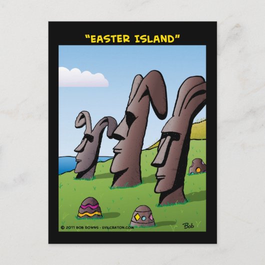 "Easter Island" Briefkaart (Voorkant)