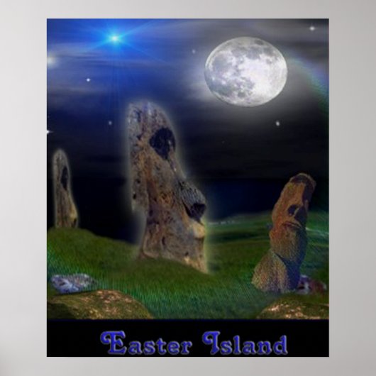 Easter Island Kunst poster (Voorkant)