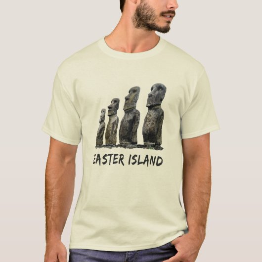 Easter Island Rapa Nui Moai Statues T-Shirt (Voorkant)