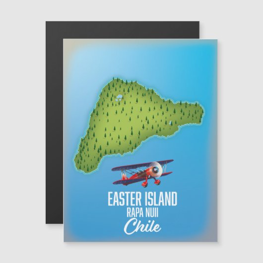 Easter Island Rapa Nuii kaart (Voorkant / Achterkant)