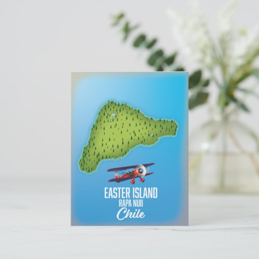 Easter Island Rapa Nuii kaart (Staand voorkant)