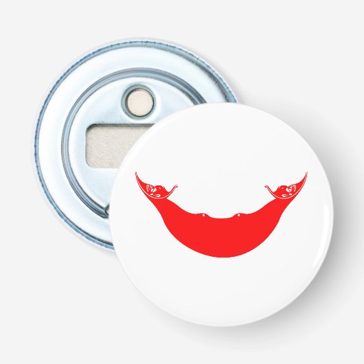 Easter Island-vlag Button Flesopener (Voorkant)