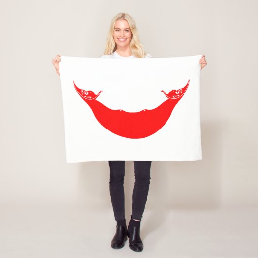 Easter Island-vlag Fleece Deken (In situ)