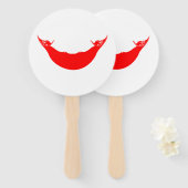 Easter Island-vlag Handwaaier (Voorkant en achterkant)