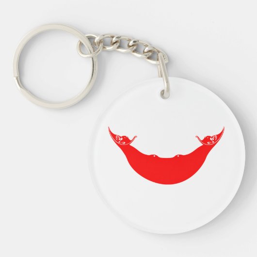 Easter Island-vlag Sleutelhanger (Voorkant)