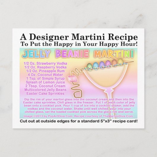 Easter Jelly Beanie Maritni Recept Briefkaart (Voorkant)