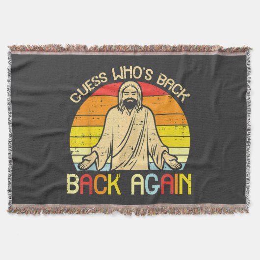 Easter Jesus Guess Whos Back Religious Christian Deken (Voorkant)