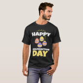 Easter Jesus Happy Resurrection Day Sunday Egg Rab T-shirt (Voorkant volledig)