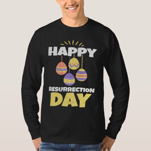 Easter Jesus Happy Resurrection Day Sunday Egg Rab T-shirt (Voorkant)
