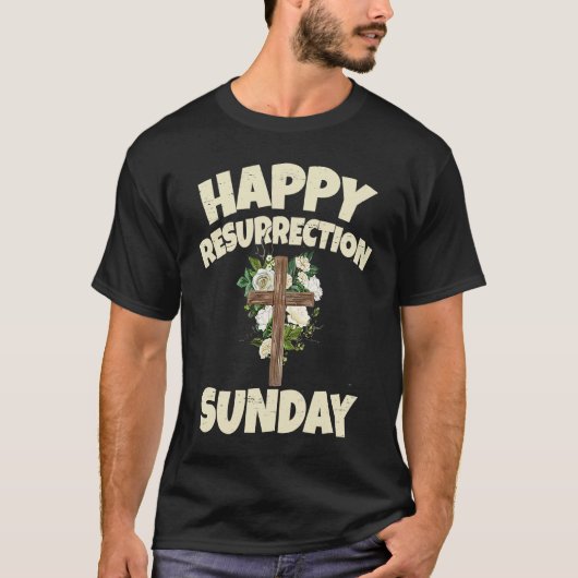 Easter Jesus Happy Resurrection Sunday Egg Rabbit  T-shirt (Voorkant)