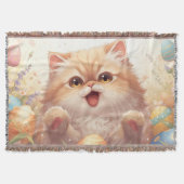 “Easter Joy Persian Kitty" Cute Persian Cat  Deken (Voorkant)