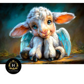 Easter Lamb Angel Decoupage Tissuepapier