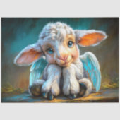 Easter Lamb Angel Decoupage Tissuepapier (Voorkant)