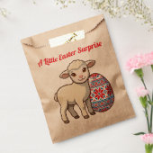  Easter Lamb Favor Bag - Retro Glossy Style Bedankzakje (Gezegeld)