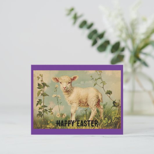  Easter Lamb Holiday Briefkaart (Staand voorkant)
