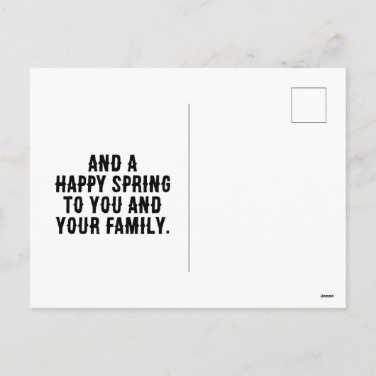 Easter Lamb Holiday Briefkaart (Achterkant)