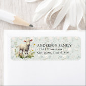 Easter Lamb Retour-adreslabels Etiket (Insitu)