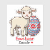 Easter Lamb Vinyl Sticker | Personalized Name (Vel)