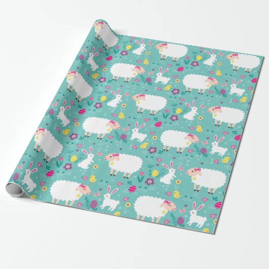Easter Lambs Cadeaupapier (Uitgerold)
