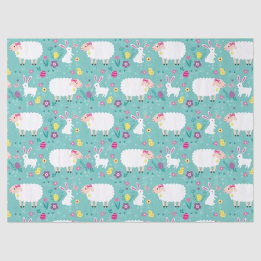 Easter Lambs Tissuepapier (Voorkant)