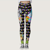 EASTER Leggings Bunny Egg Yoga Pants Women's Girls (Voorkant)