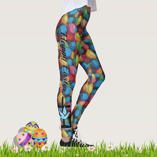 EASTER Leggings Bunny Egg Yoga Pants Women's Girls