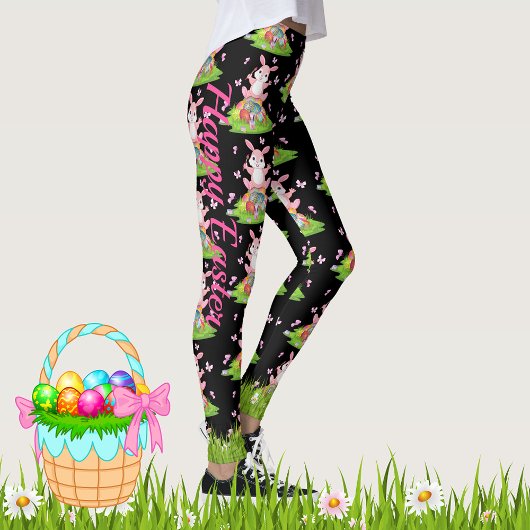 EASTER Leggings Bunny Egg Yoga Pants Women's Girls