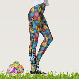 EASTER Leggings Bunny Egg Yoga Pants Women's Girls