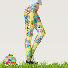 EASTER Leggings Bunny Egg Yoga Pants Women's Girls