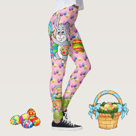 EASTER Leggings Bunny Egg Yoga Pants Women's Girls