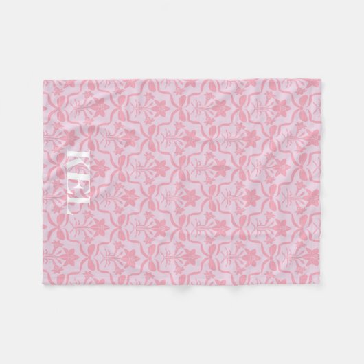 Easter Lily Monogram Blanket Fleece Deken (Voorkant (Horizontaal))