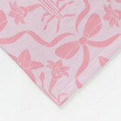 Easter Lily Monogram Blanket Fleece Deken (Hoek)