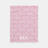 Easter Lily Monogram Blanket Fleece Deken (Voorkant)
