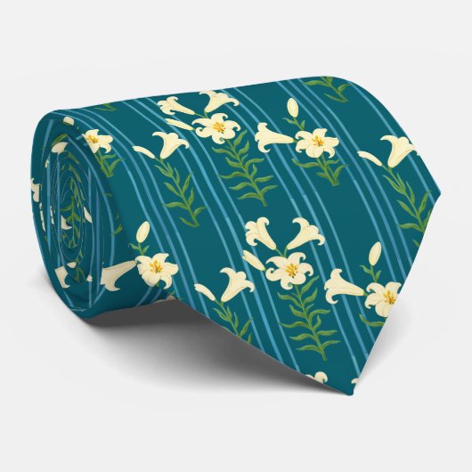 Easter Lily Neck Tie Stropdas (Opgerold)