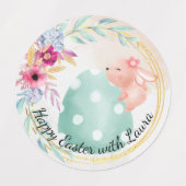Easter  - little bunny on big egg labels (Design 1)