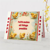  Easter Little Chicken Holiday Collectie Kaart (Gele Bloem)