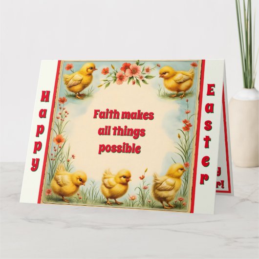  Easter Little Chicken Holiday Collectie Kaart (Voorkant)