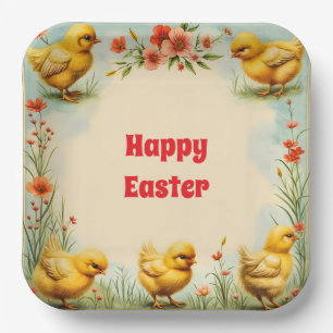Easter Little Chicken Holiday Collectie Papieren Bordje