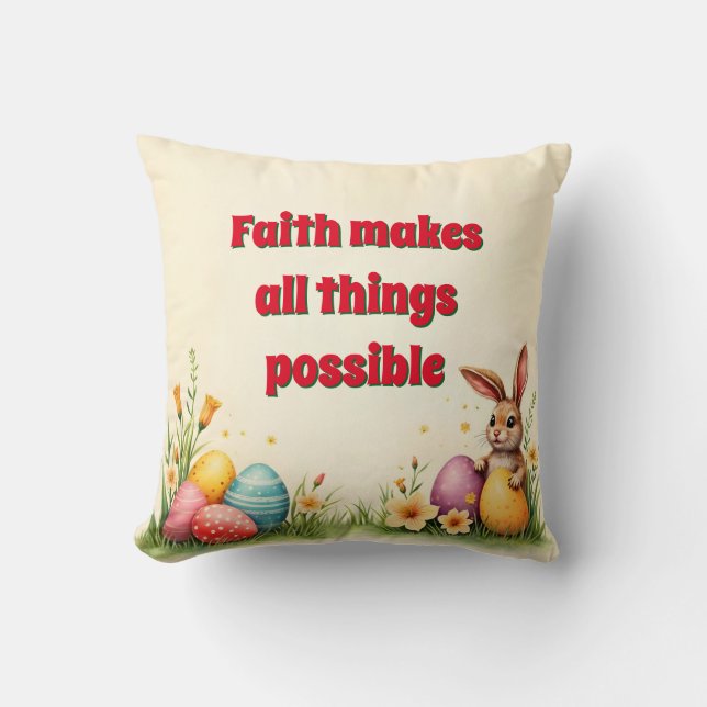 Easter Little Rabbit Populair Collectie Kussen (Voorkant)