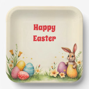 Easter Little Rabbit Populair Collectie Papieren Bordje