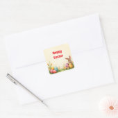 Easter Little Rabbit Populair Collectie Vierkante Sticker (Envelop)