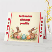 Easter Little Rabbits  Populair Collectie Kaart (Gele Bloem)