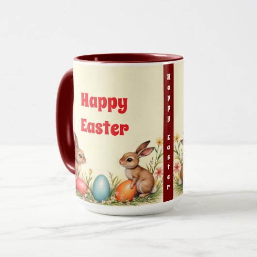 Easter Little Rabbits Populair Collectie Mok (Voorkant links)